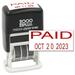 Cosco 2000 PLUS Self-Inking Rubber Date Office Stamp with PAID Phrase & Date - RED Ink (Micro-Dater 160) 12-Year Band