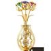Matashi Crystal Flowers Bouquet and Vase Sculpture
