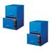 Value Pack (Set of 2) 2 Drawer File Cabinet in Blue