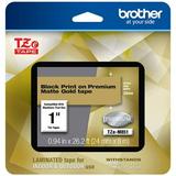 Genuine Brother 1 (24mm) Black on Matte Gold TZe P-touch Tape for Brother PT-2730 PT2730 Label Maker