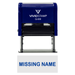 Vivid Stamp Missing Name Teacher Self-Inking Office Rubber Stamp (Blue) - Large