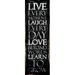 Live Laugh Love Learn Poster Print by Mlli Villa (8 x 24)