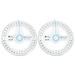 NUOLUX 2Pcs 360-degree Circle Protractor For Primary School Students Transparent Plastic Full Circle Goniasmometer Rotating Protractors