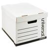 Universal Heavy-Duty Fast Assembly Lift-Off Lid Storage Box Letter/Legal White 12/CT