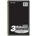 3-Subject Wirebound Notebook 108 Sheets College Rule (Pack of 12)