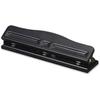 OIC Adjustable 2-3 Hole Punch 3 Punch Head(s) - 11 Sheet Capacity - 9/32 Punch Size - Black