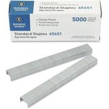 Business Source BSN65651 Chisel Point Standard Staples 5 / Pack Silver