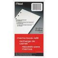 Mead Memo Book Refill Pages - 80 Sheets - 3 3/4 x 6 3/4 - White Paper - Assorted Cover - 1 Each | Bundle of 5 Each