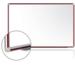 Ghent 48 x72 Aluminum Frame Ceramic Magnetic Whiteboard - Cherry Trim