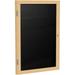 Ghent s Vinyl 36 x 30 1 Door Enclosed Flannel Letterboard in Black