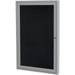 Ghent s 36 x 30 1 Door Enclosed Rubber Bulletin Board in Black