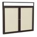 Ghent s Vinyl 36 x 60 2 Door Enclosed Bulletin Board in Ivory