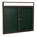 Ghent s Vinyl 36 x 48 2 Door Enclosed Bulletin Board in Ebony Brown