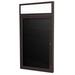 Ghent s Vinyl 36 x 24 1 Door Enclosed Letterboard in Black