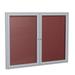 Ghent s Vinyl 48 x 60 2 Door Enclosed Letterboard in Burgundy Red