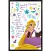 Disney Tangled - Thoughts Wall Poster 14.725 x 22.375 Framed
