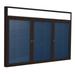 Ghent s Vinyl 36 x 72 3 Door Enclosed Bulletin Board in Navy