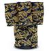 4 X 10 Yards Extra Wide Florence Christmas Wired Ribbon Gold/Navy Blue Roll 1 by Paper Mart