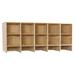 Childcraft Wall Mounted Coat Locker 10 Cubbies with Clear Trays 47-3/4 x 14-1/4 x 19-3/4 Inches