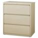Lorell 3-Drawer Putty Lateral Files 36 x 18.6 x 40.3 3 x Drawer(s) for File - Lette Ball-Bearing