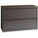 Lorell Fortress Series 42 Lateral File - 2-Drawer 42 x 18.6 x 28 - 1 x Shelf - 2 x Drawer for File - Letter Legal A4 - Lateral - Magnetic Label Holder Ball Bearing Slide Ball-Bearing