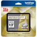 Genuine Brother 1/2 (12mm) Gold on Glitter White TZe P-touch Tape for Brother PT-1300 PT1300 Label Maker