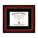 Single Diploma Frame with Double Matting for 16 x 12 Tall Diploma with Mahogany with Gold Lip 2 Frame