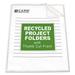 C-Line 62127 Project Folders Jacket Letter Poly Clear 25/Box