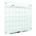 Quartet Infinity Glass Magnetic Calendar Board 36 x 24 3 x 2 White Surface -