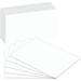 Blank Index Flash Note Cards | 80lb Heavyweight Thick White Cover Stock | 100 Cards Per Pack | 5 x 8