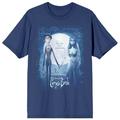 The Corpse Bride Movie Poster Art Women s Navy Blue Graphic Tee-XL
