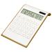 OBOSOE Calculator 10 Digits Solar Battery Basic Dual Powered Desktop Calculator Tilted LCD Display Inclined Design Slim Desk Calculator (White 1PC)