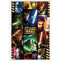 Star Wars: The Clone Wars - Grid Wall Poster 22.375 x 34 Framed