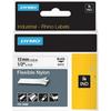 DYMO-1PK Rhino Flexible Nylon Industrial Label Tape 0.5 X 11.5 Ft White/Black Print