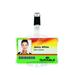 DURABLE Open Face style ID Badge Holders with Strap Clip Horizontal Or Vertical Orientation 2-3/4 x 3-5/8 Inches Clear Pack of 25 (811819)