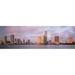 Waterfront And Skyline At Dusk Miami Florida USA Poster Print by - 36 x 12