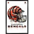 NFL Cincinnati Bengals - Drip Helmet 20 Wall Poster 22.375 x 34 Framed