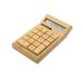 Htovila Eco-friendly Bamboo Electronic Calculator Counter Standard Function 12 Digits Solar & Battery Dual Powered for Home Office School Retail Store