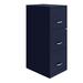 Space Solutions 3 Drawer Metal Vertical File Cabinet with Lock in Navy