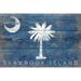 Seabrook Island South Carolina Rustic South Carolina State Flag (36x54 Giclee Gallery Art Print Vivid Textured Wall Decor)