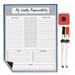 Inkdotpot MagneticWhiteboard My Weekly Responsibility ChoreChart ForRefrigerator- Dry Erase Behavior Chart For Kids Responsibility ChartWith 2 Fine Tip Marker & Eraser