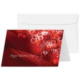 Jumbo Happy Valentineâ€™s Day Cards and Envelopes Beautiful and Romantic Love Greetings for Husband Wife Boyfriend or Girlfriend | 8.5 x 5.5â€� (When Folded) | 2 Per Pack (Small Scattered Hearts)