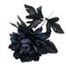 1Pc Clear Texture Fake Flower Charming Faux Silk Floral Arrangement Artificial Plant Party Decor Black Plastic Faux Silk F