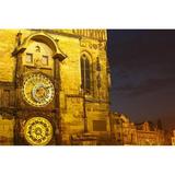 Night Lights of The Astronomical Clock On The Old Town Hall in The Old Town Square Or Stare Mesto - Prague Czech Republic Poster Print 38 x 24 - Large