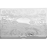 Fashion Silver-Tone Business Card Case (3.75 X 2.5) Made In China gm5005