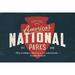 America s National Parks Distressed Typography Red Arrowhead (16x24 Giclee Gallery Art Print Vivid Textured Wall Decor)