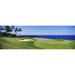 Golf course at the oceanside The Manele Golf course Lanai City Hawaii USA Poster Print (36 x 12)