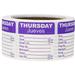 THURSDAY Jueves - Dissolvable Food Rotation Labels | 2 x 2 Inch Square | 500 Pack