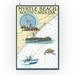 Myrtle Beach South Carolina - Nautical Chart - Lantern Press Poster (16x24 Giclee Gallery Print Wall Decor Travel Poster)