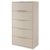 36 W Premium Lateral File Cabinet 5 Drawer Putty